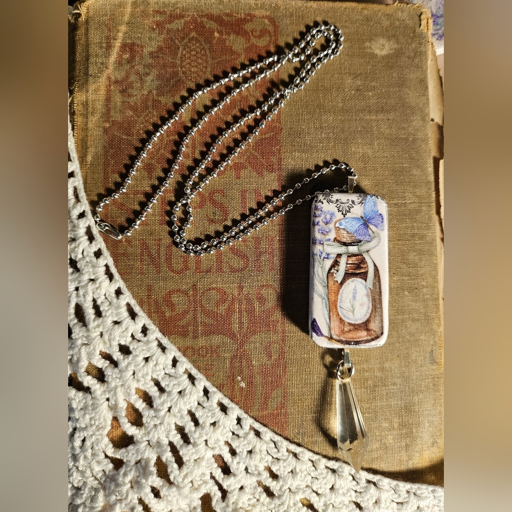 BOGO 1/2 Off Altered Ivory Domino Necklace